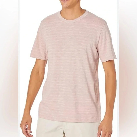 Theory Men’s Essential Tee Pink/White Cotton Size Large - Picture 1 of 10